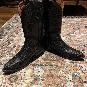 Black original Caiman Cowboy boots size 12